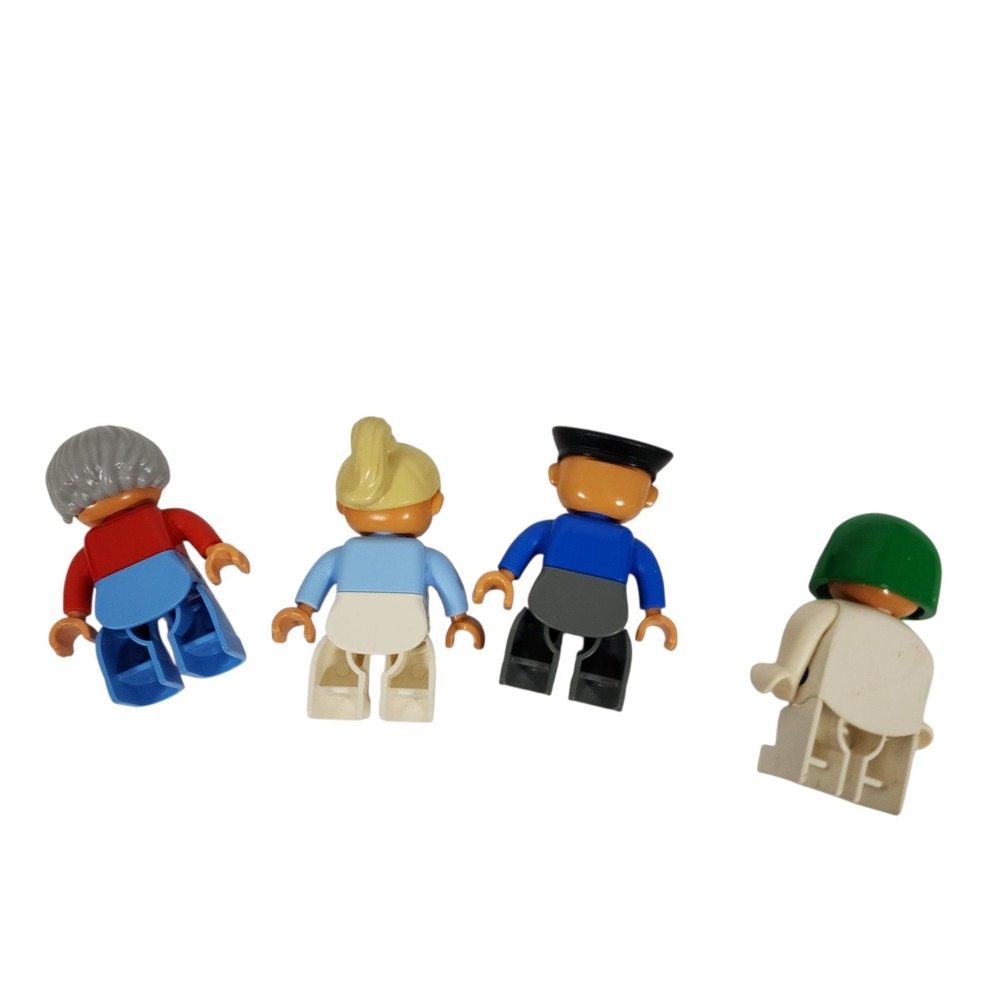 LEGO Duplo Figures Grandma‎ Mom Policeman Race Car Driver Set Lot - Picture 5 of 5